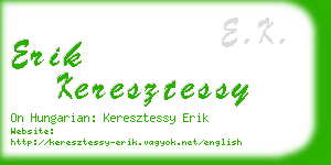 erik keresztessy business card